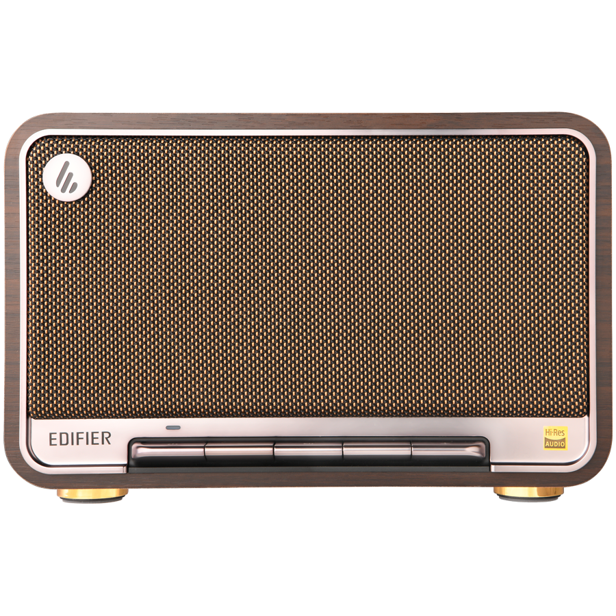 Edifier D32 2.1 Speaker, BT V5.3, Wi-Fi, AUX, USB-C, 1x 4-inch Midrange Driver, 2x 1-inch Tweeters, 60W (RMS), Black Walnut-photo 1