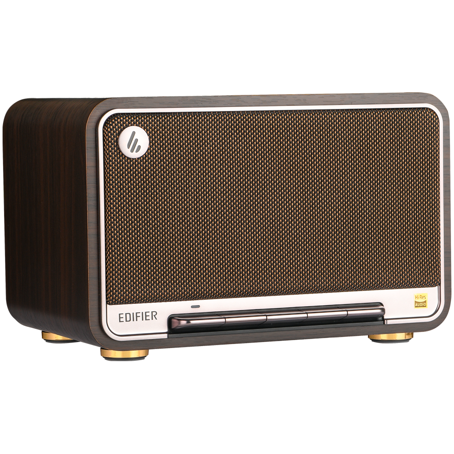 Edifier D32 2.1 Speaker, BT V5.3, Wi-Fi, AUX, USB-C, 1x 4-inch Midrange Driver, 2x 1-inch Tweeters, 60W (RMS), Black Walnut-photo 2