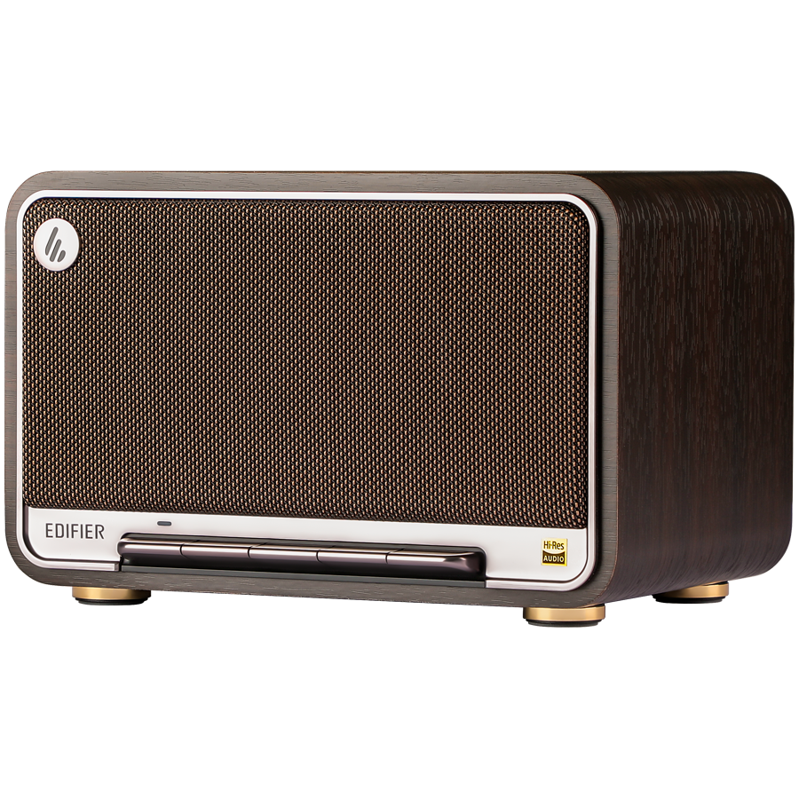 Edifier D32 2.1 Speaker, BT V5.3, Wi-Fi, AUX, USB-C, 1x 4-inch Midrange Driver, 2x 1-inch Tweeters, 60W (RMS), Black Walnut
