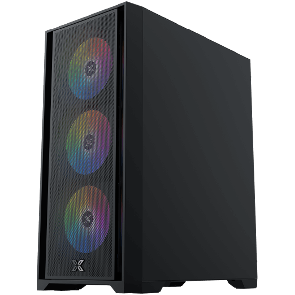 Gaming X II, EN42850, BK, EATX, U3x1 & U2x2, Front Mesh Grill & Left TG, 4PCS Z20A & ARGB Control PCB-photo 1