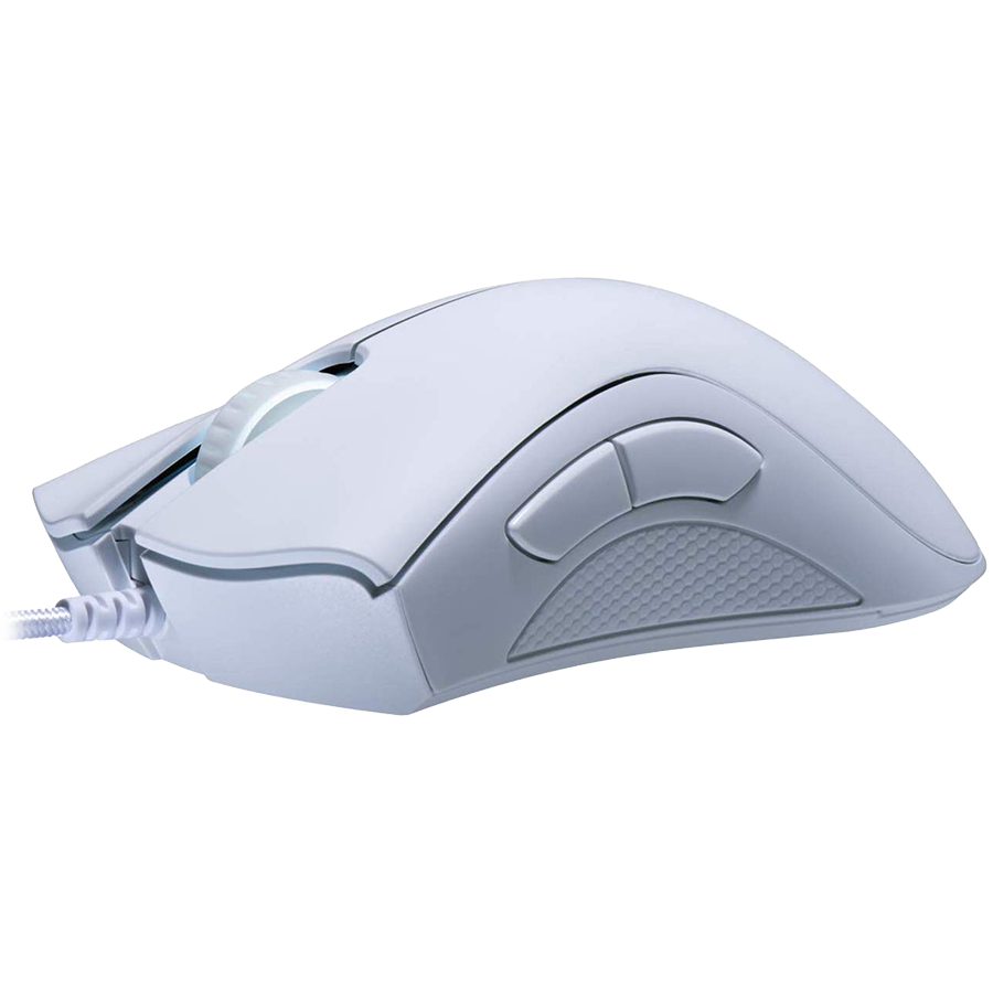 Razer DeathAdder Essential White Edition, Gaming Mouse, True 6 400 DPI optical sensor, Ergonomic Form Factor, Mechanical Mouse Switches with 10 million-click life cycle, 1000 Hz Ultrapolling, Single-color white lighting-photo 2