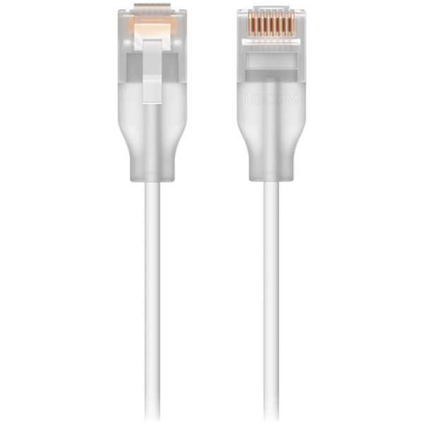Ubiquiti UACC-Cable-Patch-EL-0.15M-W UniFi Etherlighting Patch Cable, Translucent booted RJ45 for optimal Etherlighting brightness, Outer diameter 2.5 mm