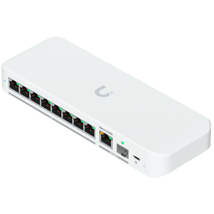 Ubiquiti switch USW-Flex-2.5G-8-EU 8-port 2.5 GbE ports, 10 GbE PoE+ input port for power / SFP+ port combo-photo 3