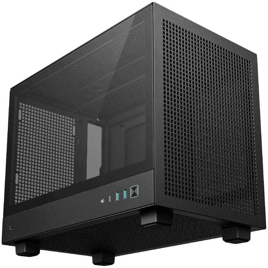 DeepCool CH160, Mini Tower, Mini-ITX, 2xUSB3.0, 1xType-C Gen 2, 1xAudio, Mesh Panel, Black, R-CH160-BKNGI0-G-1 - Image 2