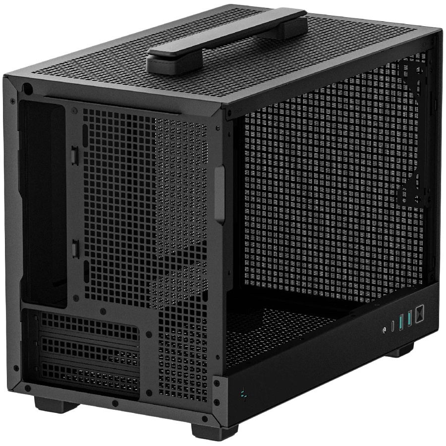 DeepCool CH160, Mini Tower, Mini-ITX, 2xUSB3.0, 1xType-C Gen 2, 1xAudio, Mesh Panel, Black, R-CH160-BKNGI0-G-1 - Image 5