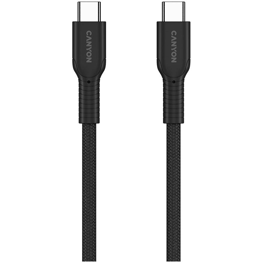 CANYON cable OnWire 60CL C-C 60W COLOR Braided 1m Black - Image 3