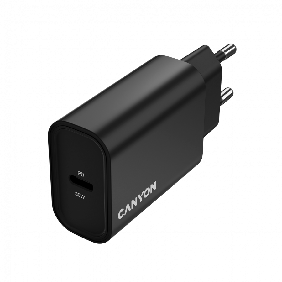 CANYON charger OnCharge 30CL Max Power 30W 1xPD EU Black - Image 4