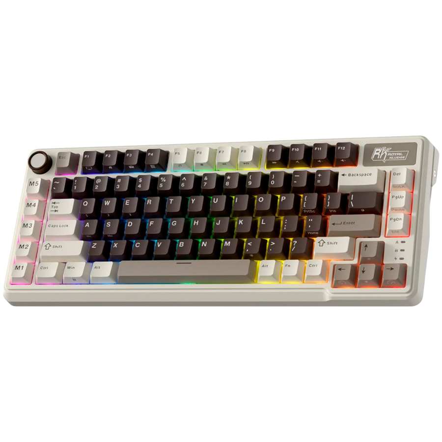 ROYAL KLUDGE RK L75 Mocha Grey Gaming Keyboard Cream switch-photo 1