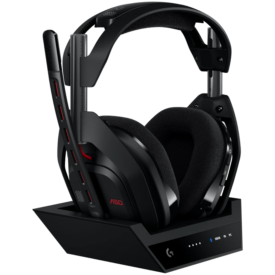 LOGITECH Astro A50 LIGHTSPEED Wireless Gaming Headset + Base Station - BLACK - 2.4GHZ - PLUGC - EMEA28-935