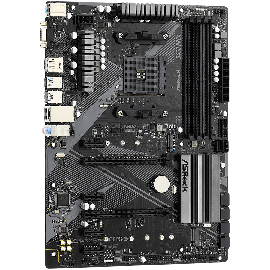 ASROCK B450 PRO4 R2.0 ATX AM4 DDR4-photo 1