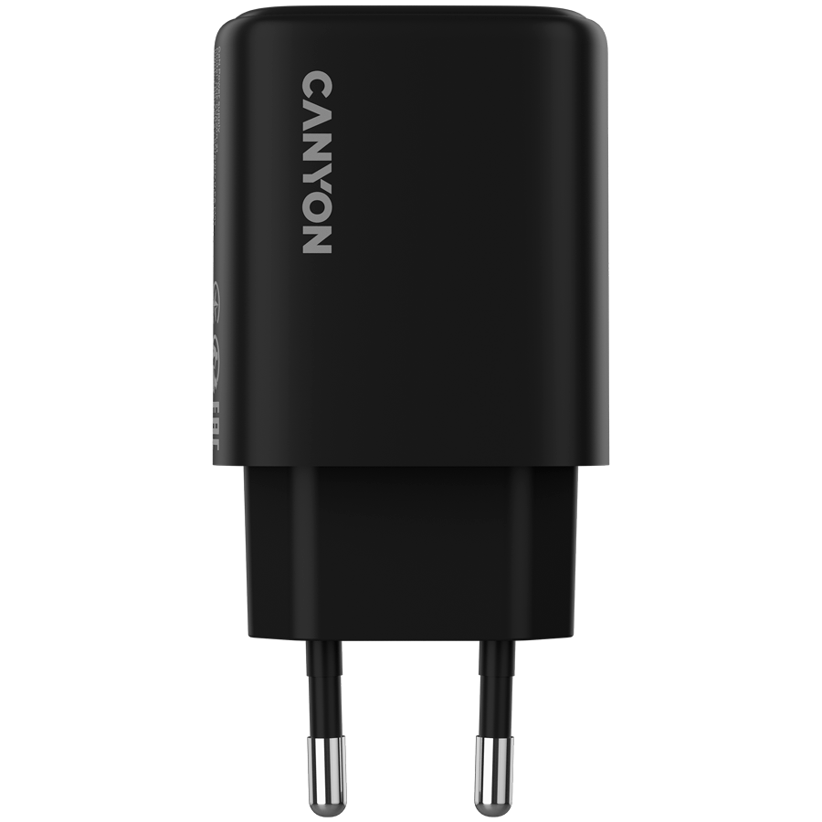 CANYON charger OnCharge 200 20W 1xPD 1xQC EU Black-photo 1