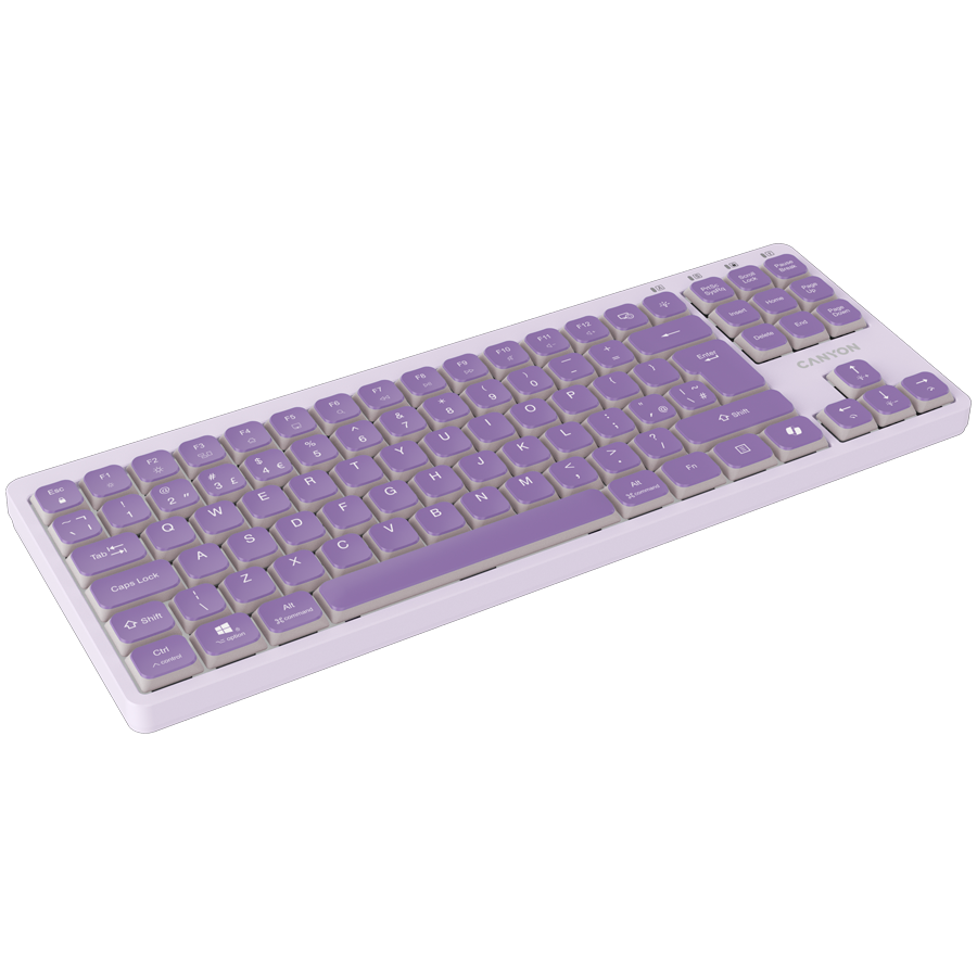CANYON Keyboard OnType 10 Low Profile EN Wired Violet - Image 3