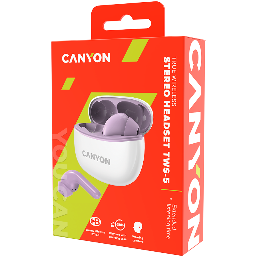 CANYON headset TWS-5 Purple - Image 5