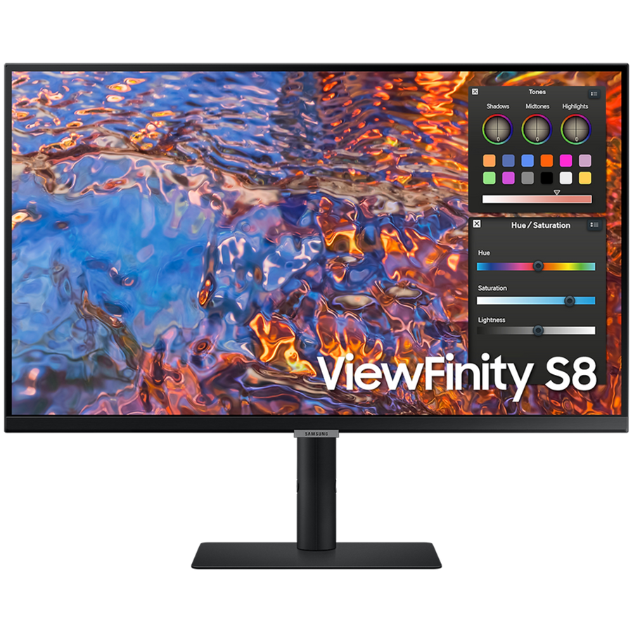 Monitor LED Samsung LS27B800PXPXEN HRM S80PB, 27" UHD FLAT 16:9 (3840x2160) IPS 60Hz, 350 cd/㎡, 1000:1, HDR400, 5ms, 178/178, 1xDP 1xHDMI, 3xUSB 3.0 1xUSB-C (90W), 3.5 Jack, Tilt/Pivot/Swivel/HeightAdj, VESA 100x100, 3Y