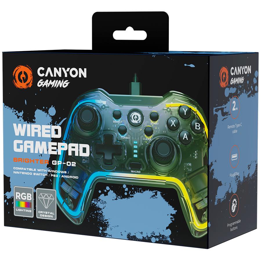 CANYON gamepad Brighter GP-02 Wired Crystal - Image 5