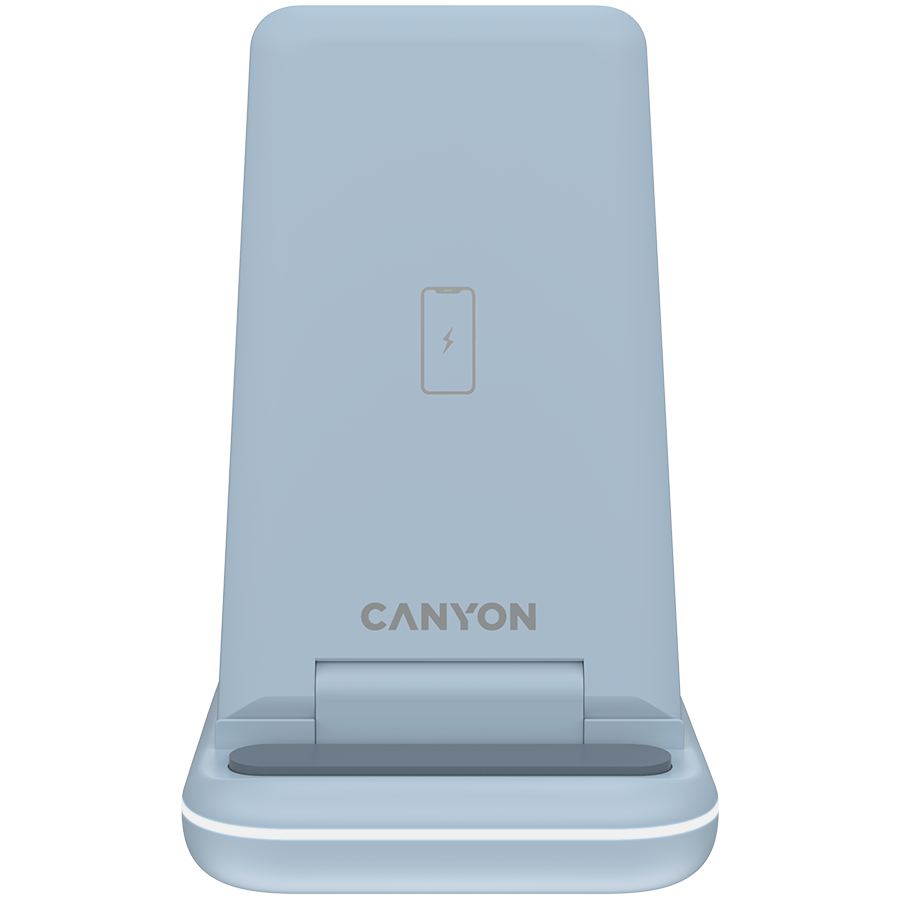 CANYON wireless charger WS-304 15W 3in1 Blue-photo 2