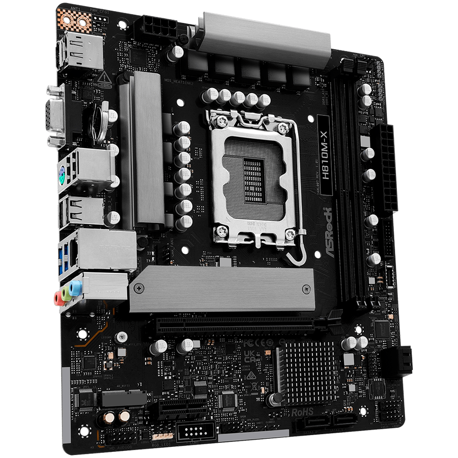 ASROCK H810M-X mATX LGA1851 DDR5 - Image 2