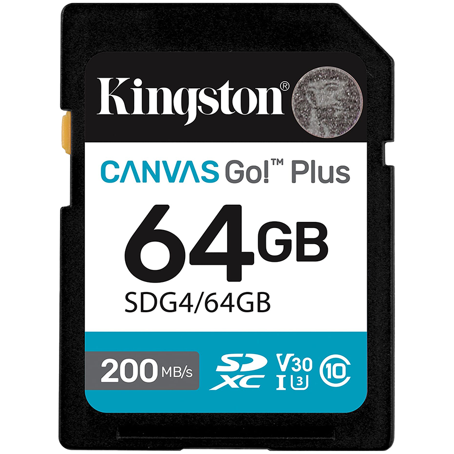 KINGSTON 64GB SDXC Canvas Go Plus Gen4 200MB/s C10 UHS-I U3 V30