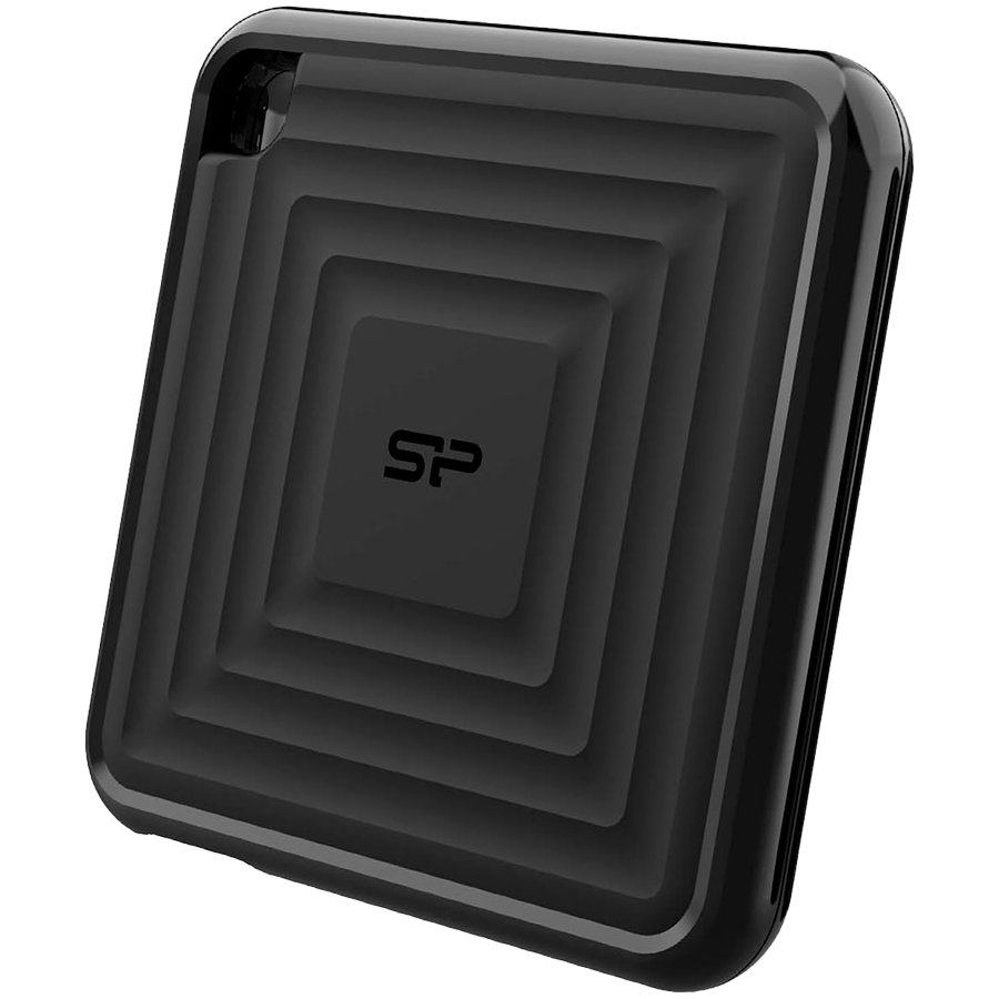 Silicon Power PC60 512GB Portable SSD SATAIII USB 3.2 Gen2 (Type-C) Portable SSD, R/W: up to 540MB/s; 500MB/s, Black