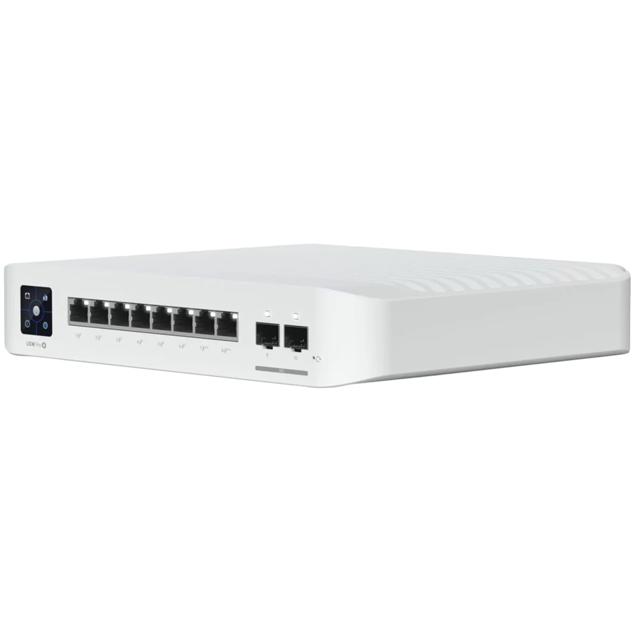 Ubiquiti USW-Pro-8-PoE-EU An 8-port, Layer 3 switch with PoE+ and PoE++ output. Can power devices with up to 120W, with a power consumption of 30W (Excluding PoE output)-photo 1