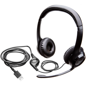 LOGITECH H390 Corded Headset - BLACK - USB