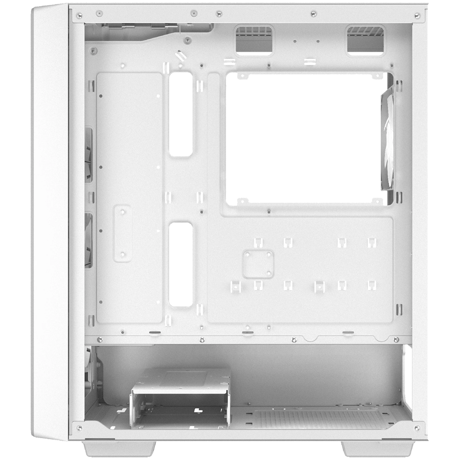 DeepCool CC560 MESH WH V2, Mid Tower, Mini-ITX/Micro-ATX/ATX, 2xUSB3.0, 1xAudio, 4x120mm Pre-Installed ARGB Fans, Tempered Glass, Mesh Panel, White, R-CC560-WHAMA4-G-2 - Image 4