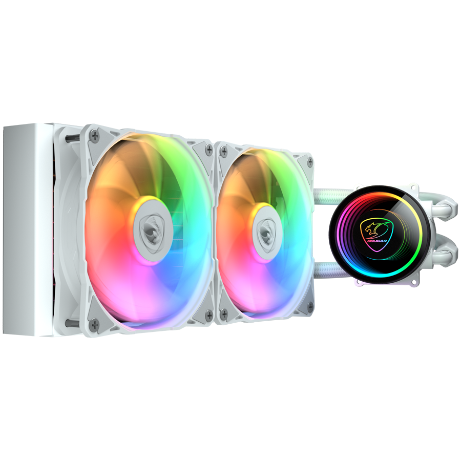COUGAR POSEIDON ELITE ARGB 240 White AiO Liquid Watercooling - Image 2