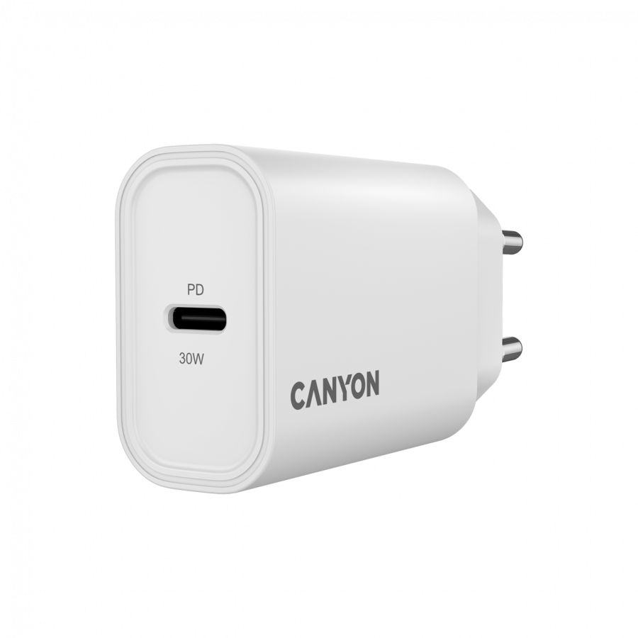 CANYON charger OnCharge 30CL Max Power 30W 1xPD EU White-photo 1