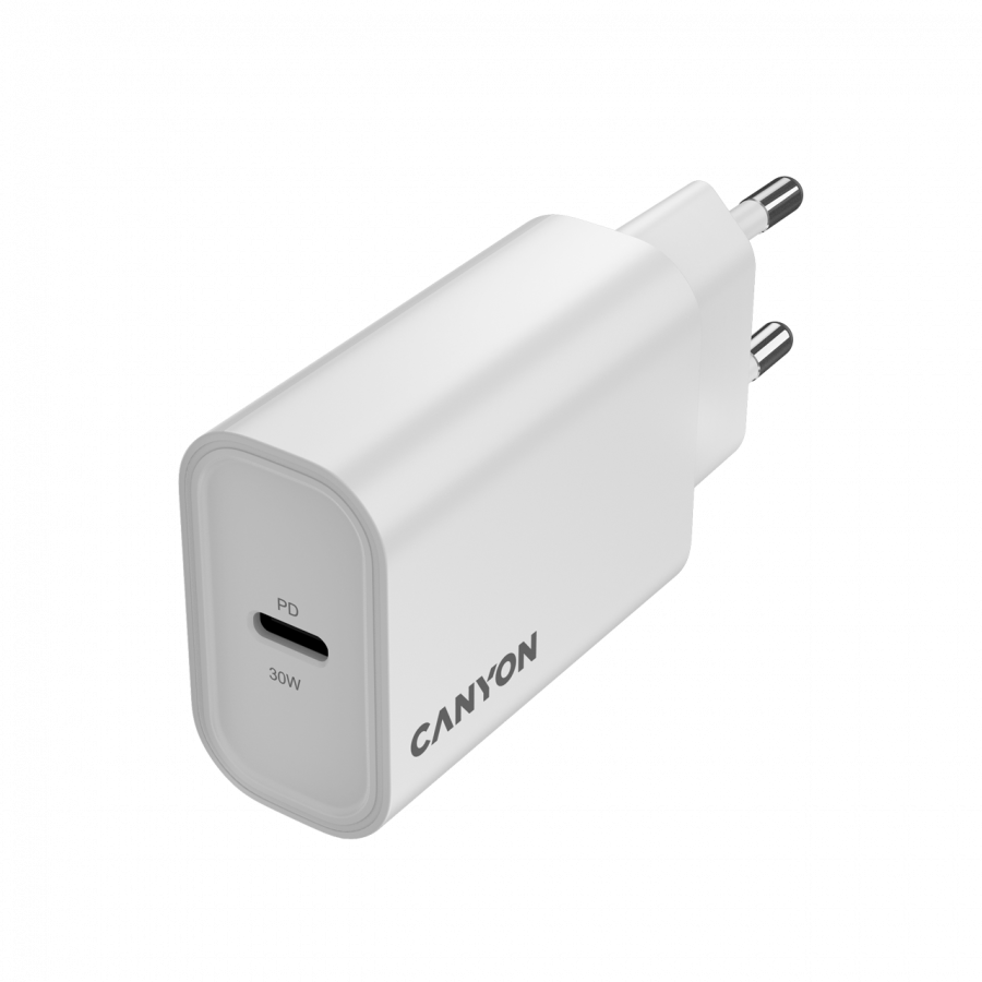CANYON charger OnCharge 30CL Max Power 30W 1xPD EU White-photo 2
