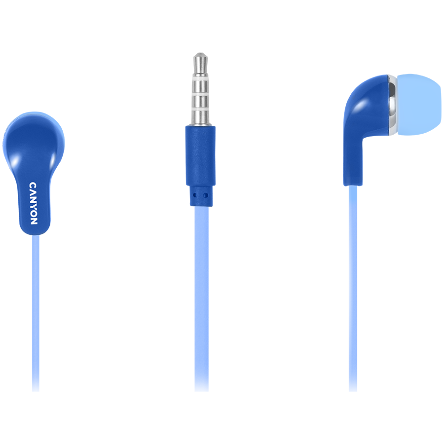 CANYON Stereo Earphones with inline microphone, Blue - Image 2