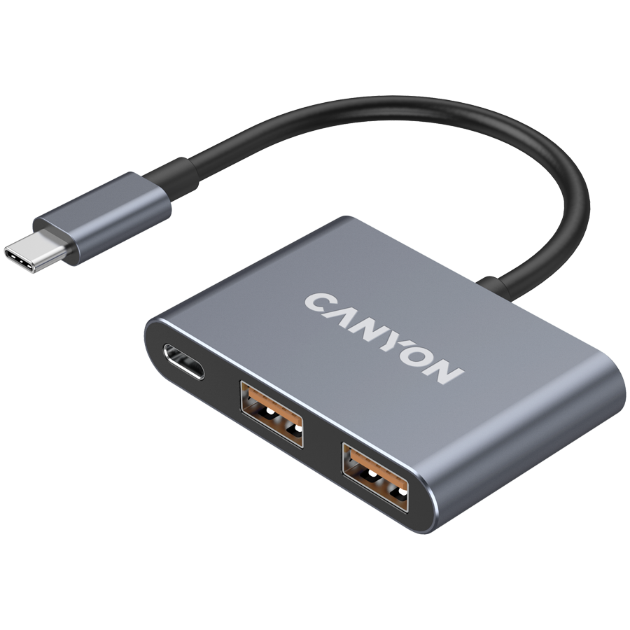 CANYON hub DS-3 3in1 USB-C Dark Grey - Image 2