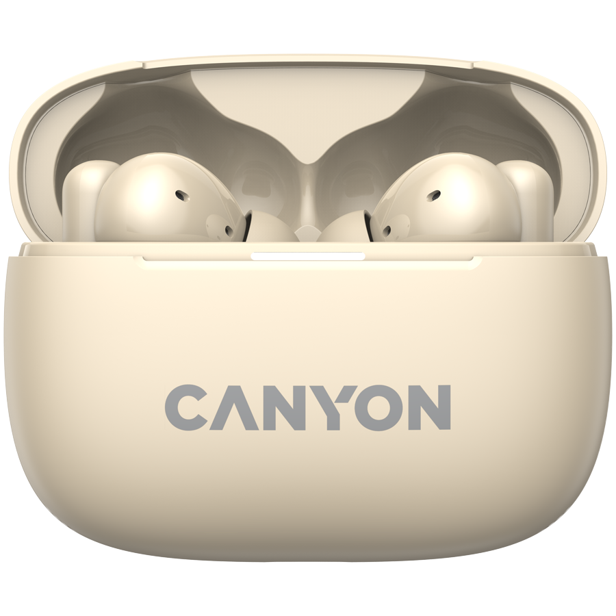 CANYON headset OnGo TWS-10 ANC+ENC Beige-photo 1