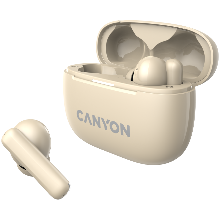 CANYON headset OnGo TWS-10 ANC+ENC Beige-photo 2