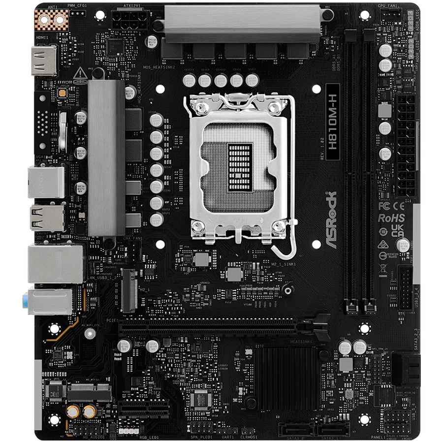 ASROCK H810M-H mATX LGA1851 DDR5-photo 1