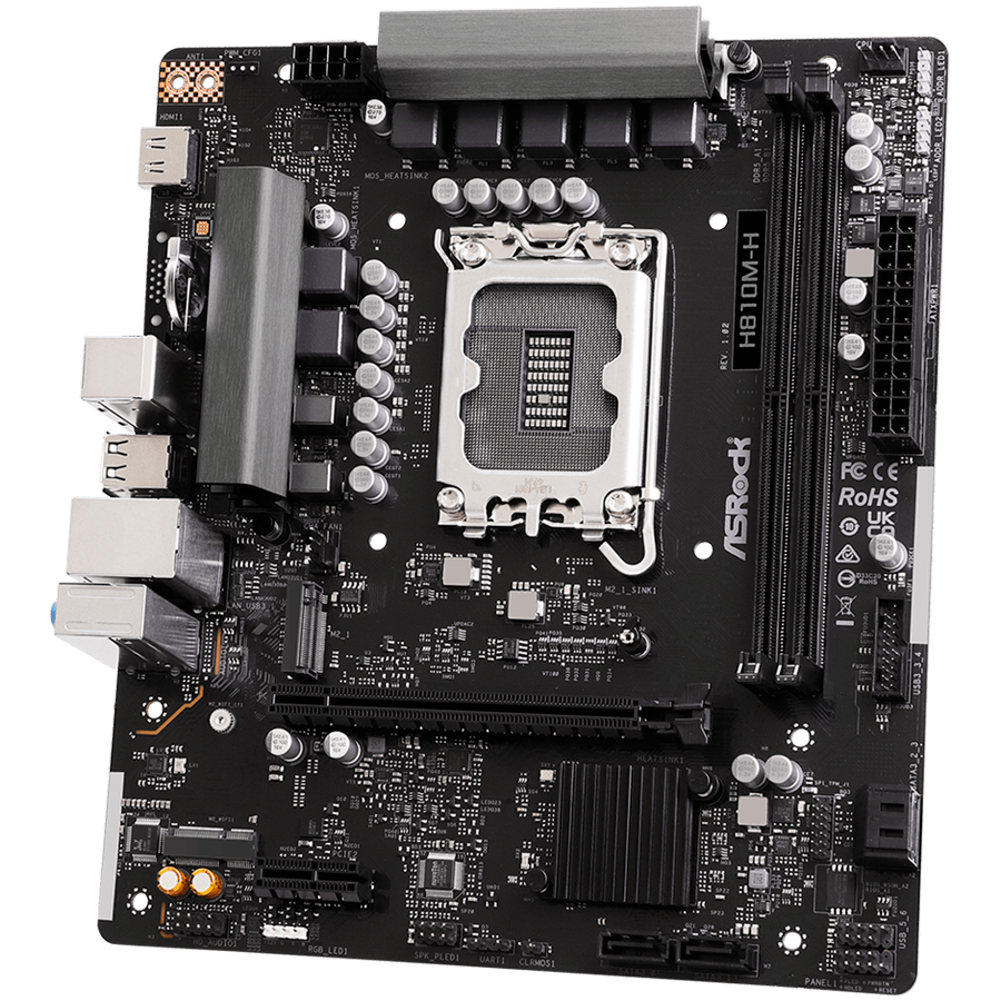ASROCK H810M-H mATX LGA1851 DDR5-photo 2