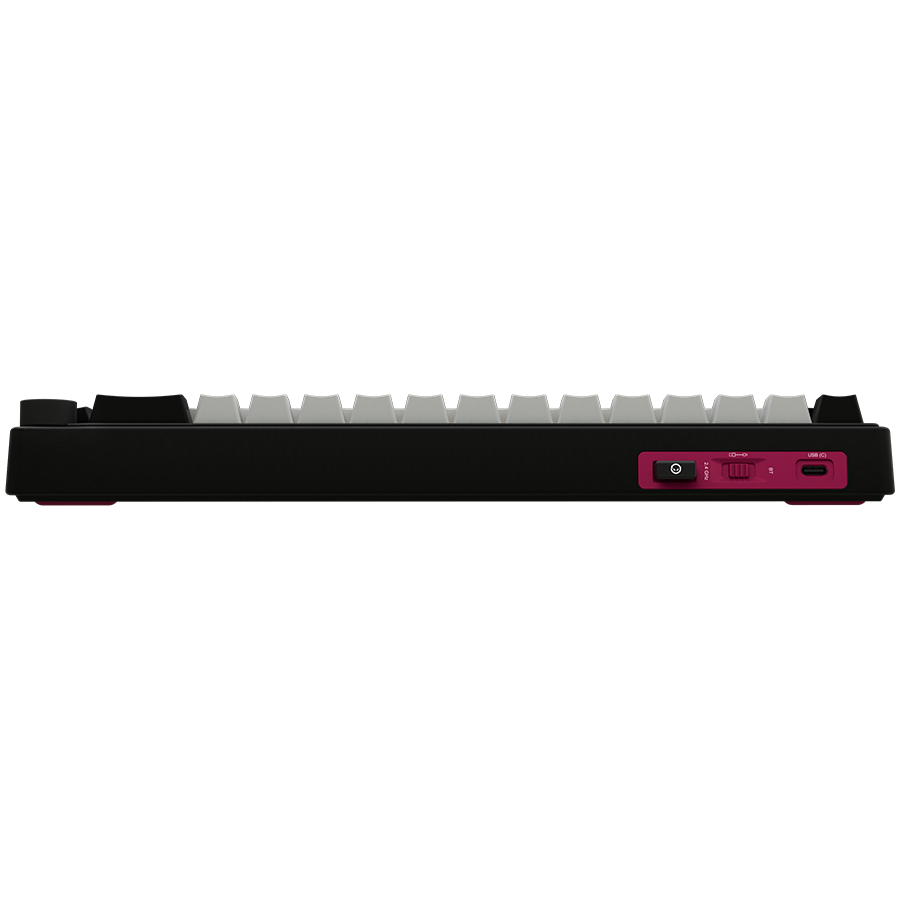LORGAR KBP70MW, Wireless 65% Mechanical Gaming Keyboard Pro, Black/red, EN layout-photo 4