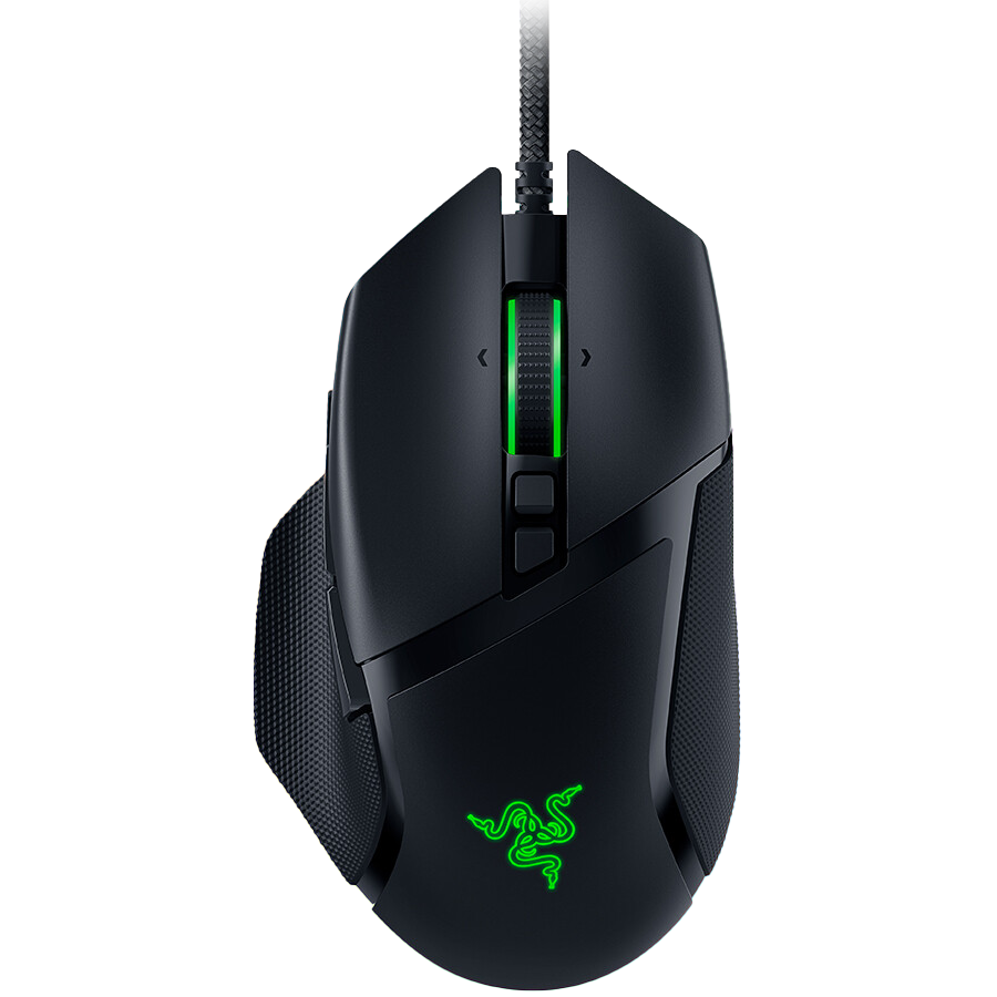Razer Basilisk V3, 2nd-gen Razer Optical Mouse Switch rated for 70 million clicks, Optical Sensor - 26,000 DPI, 4-way Razer HyperScroll tilt wheel, Electronically actuated notched and free-spinning modes, Razer Speedflex Cable, Razer Chroma RGB