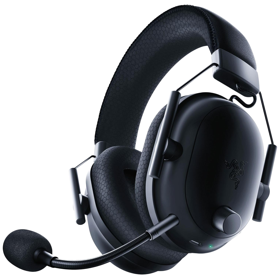 BlackShark V2 Pro (2023) - Black, Wireless Gaming Headset, Razer TriForce Titanium Driver 50 mm, Oval Ear Cushions, Detachable Super Wideband microphone, THX Spatial Audio, Type A Wireless (2.4 GHz), Bluetooth 5.2