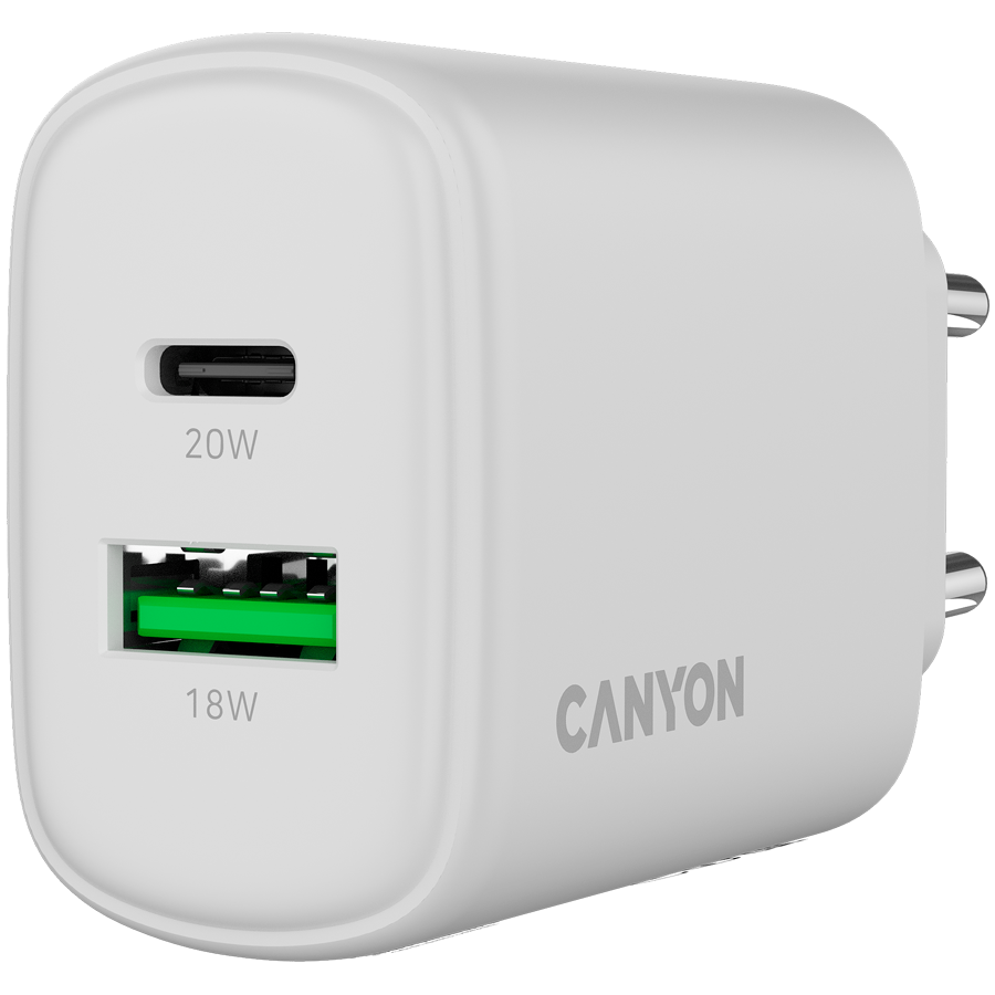 CANYON charger OnCharge 200 20W 1xPD 1xQC EU White - Image 5