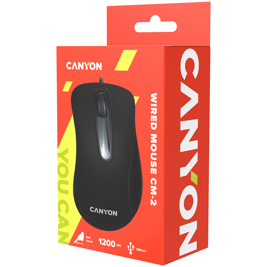 CANYON mouse CM-2 Wired Black-photo 2