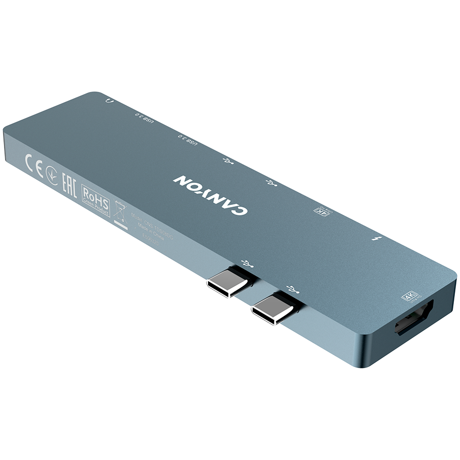 CANYON hub DS-8 8in1 Thunderbolt 4k Space Grey-photo 1