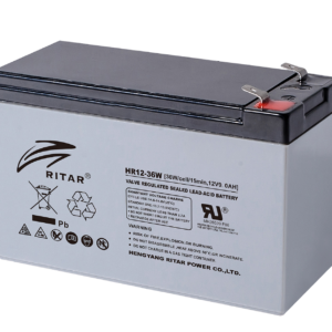 Оловна батерия RITAR, (HR12-36W) VRLA, 12V, 9Ah, 151/ 65/ 94 mm, Терминал2