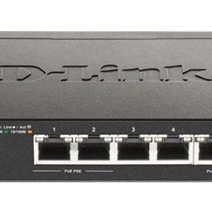 Суич D-Link DGS-1100-05PDV2, 5 портов 10/100/1000 Gigabit Smart Switch,PoE, управляем