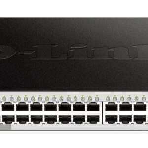 Суич D-Link DGS-1210-52, 48 портов 10/100/1000 Base-T port with 4 x 1000Base-T /SFP ports, управляем, за монтаж в шкаф