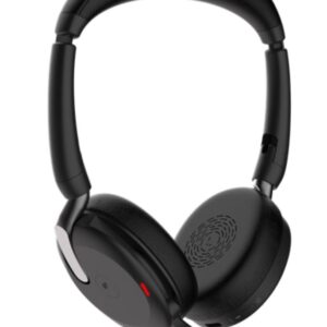 Jabra Evolve2 65 Flex стерео слушалки, Bluetooth, USB-C, ANC, зарядна подложка, черни