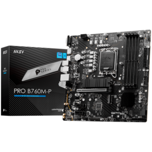 MSI PRO B760M-P, mATX, LGA 1700, Dual Channel DDR5 6800, 1x PCIe x16 slots, 2x M.2 slots - PRO_B760M-P