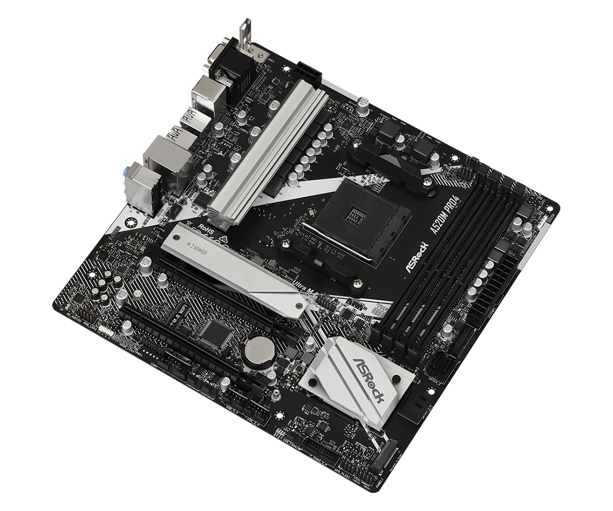 Дънна платка ASROCK A520M PRO4 /AM4 - 64690 - Image 3