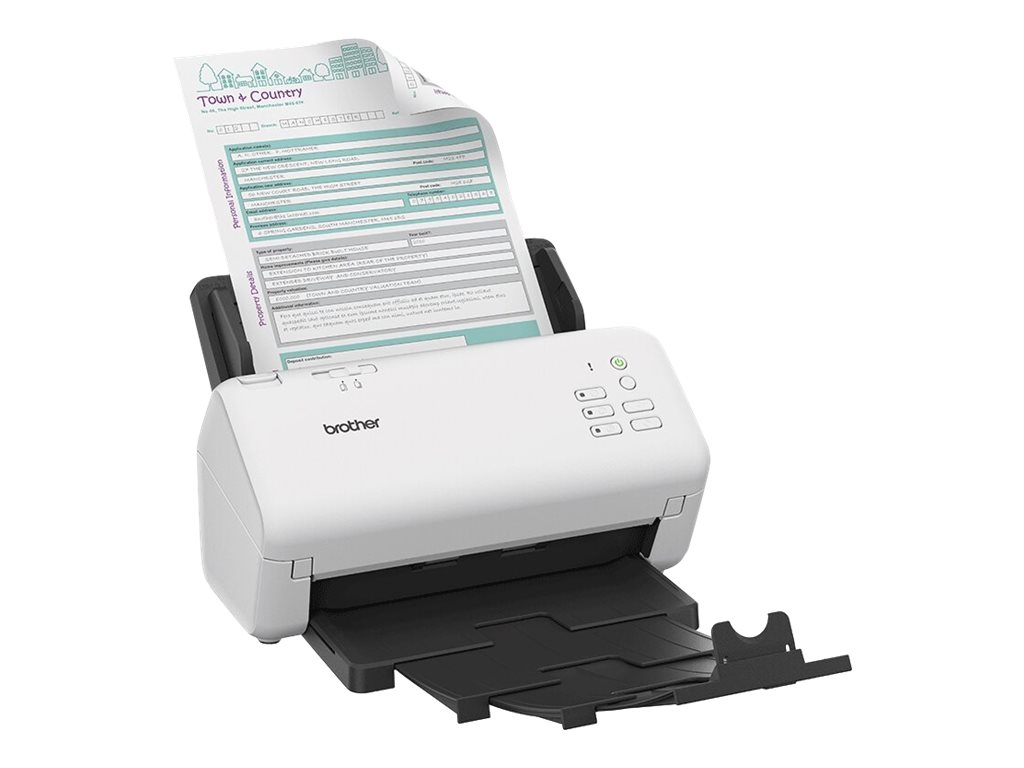BROTHER ADS-4300N Document scanner Dual CIS Duplex A4 600x600dpi 40ppm mono/40ppm colour ADF 6000scans/d USB 3.0 LAN USB - ADS4300NTF1 - Image 3