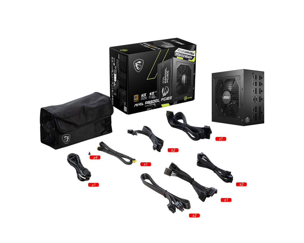 PSU MSI MAG A850GL PCIE5 - Image 4