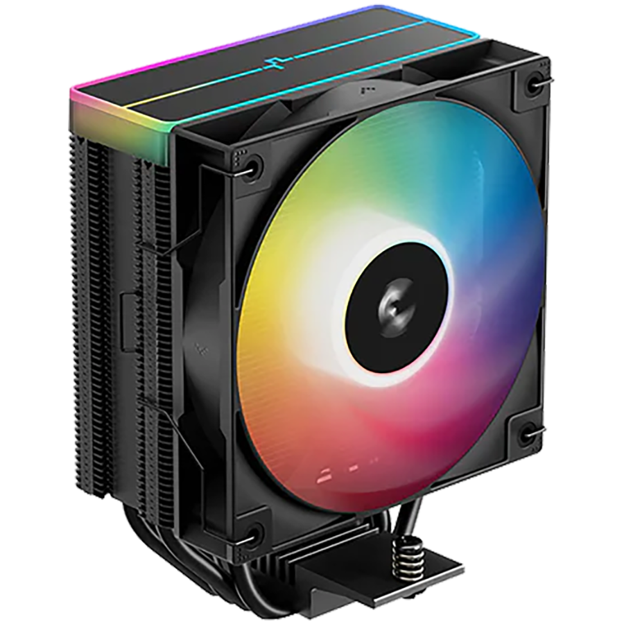 DeepCool AG400 BK ARGB V2, CPU Air Cooler, 1x120mm ARGB PWM Fan, ARGB Top Cover, TDP 220W, 4 Heatpipes, Black, LGA1851/1700/1200/115x, AMD AM5/AM4, 125x92x154 mm(LxWxH), 2Y, R-AG400-BKAMMN-GJD